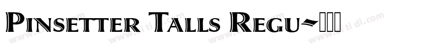 Pinsetter Talls Regu字体转换